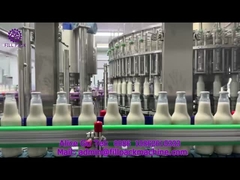 1993 J35 অ্যালুমিনিয়াম ক্যাপ সহ কাঁচের বোতলগুলির জন্য সয়া দুধ পূরণ এবং সিলিং মেশিন