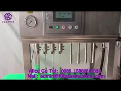 2018 J103 কাঁচের বোতল অ্যালুমিনিয়াম ক্যাপ আধা-স্বয়ংক্রিয় 4-স্টেশন ফিলিং এবং ক্যাপিং মেশিন