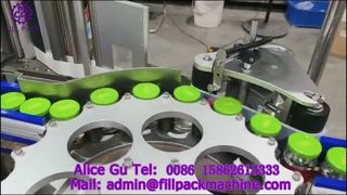 স্ব-আঠালো লেব সহ ট্রিপল-স্ক্রু ক্যাপ কাচের বোতলগুলির জন্য 2129 M4 স্বয়ংক্রিয় রোটারি লেবেলিং মেশিন