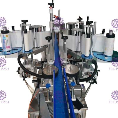 স্বয়ংক্রিয় স্কয়ার ফ্ল্যাট বোতল লেবেলিং মেশিন বিশেষ আকৃতির ডাবল সাইড আঠালো স্টিকার