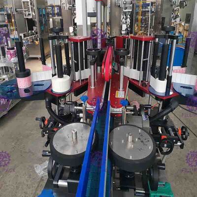 স্বয়ংক্রিয় স্কয়ার ফ্ল্যাট বোতল লেবেলিং মেশিন বিশেষ আকৃতির ডাবল সাইড আঠালো স্টিকার