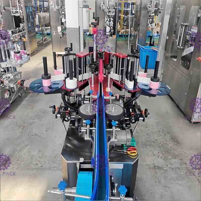 স্বয়ংক্রিয় স্কয়ার ফ্ল্যাট বোতল লেবেলিং মেশিন বিশেষ আকৃতির ডাবল সাইড আঠালো স্টিকার