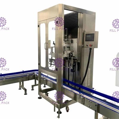 একক হেড নেক লেবেলিং গ্যালন লেবেলার মেশিন সম্পূর্ণ অটোমেশন 300BPM