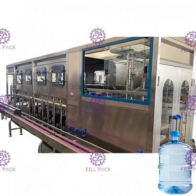 ব্যারেল ওয়াটার ফিলার 5 গ্যালন ওয়াটার ফিলিং মেশিন প্ল্যান্ট 450 বিপিএইচ মিনার ওয়াটার