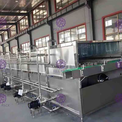 গরম ভর্তি রহমান বোতল প্যাকিং মেশিন নির্বীজনকারী বাষ্প তাপ নিরোধক স্তর