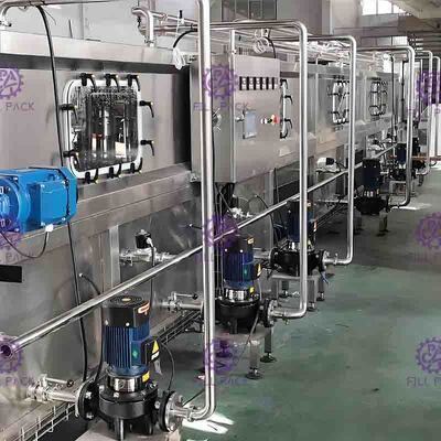 গ্লাস বোতলজাত পানীয় কুলিং মেশিন 36 ℃ - 85 ℃ গরম ভর্তি মেশিন জন্য