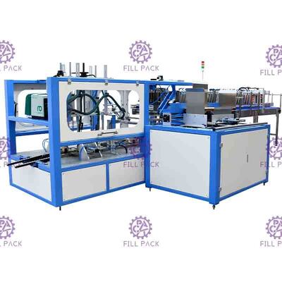 ফিল্ম মোড়ানোর সঙ্কুচিত করার জন্য ডাবল সারির স্বয়ংক্রিয় বোতল প্যাকেজিং মেশিন