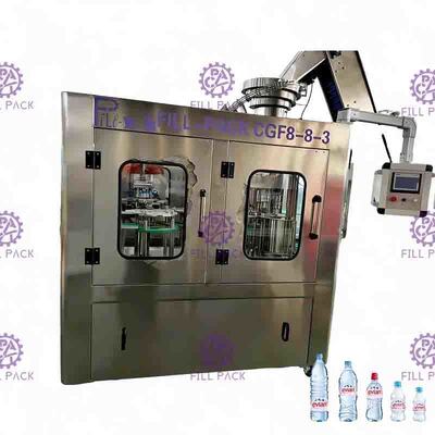 স্বয়ংক্রিয় PET ছোট বোতল জল ভর্তি সরঞ্জাম 3 ইন 1 / Monoblock Aspetic 2000ml
