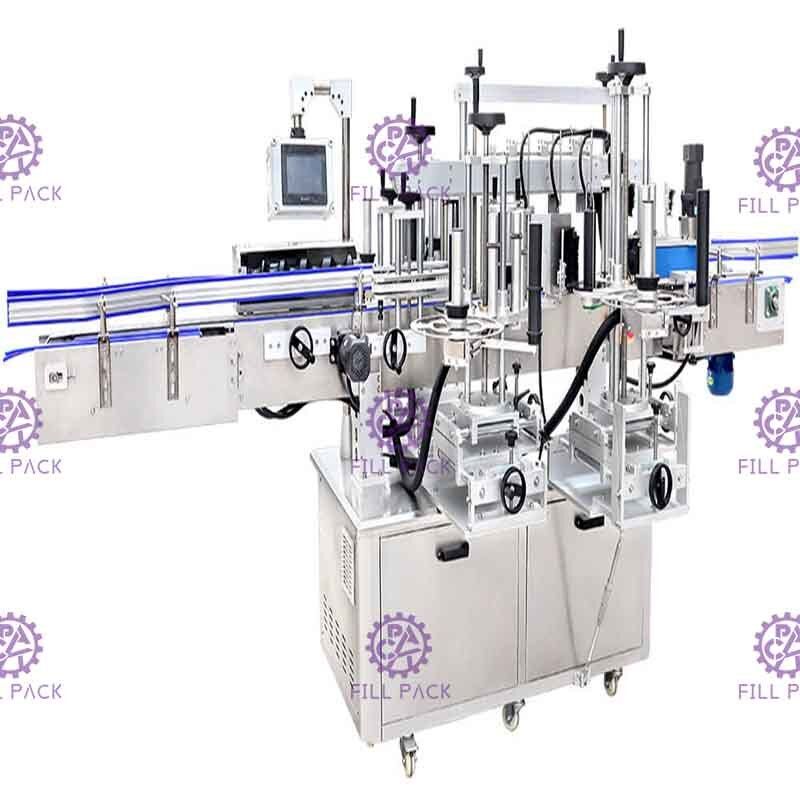 ডাবল বা থ্রি সাইড আঠালো স্টিকার বোতল লেবেলিং লেবেলার মেশিন ইকুইপমেন্ট লাইন প্ল্যান্ট