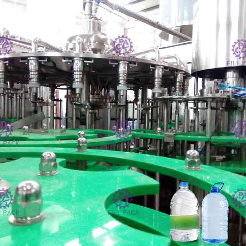 3L / 5L / 10L খনিজ জলের প্লাস্টিকের বোতল 2 ইন 1 ওয়াশার ফিলার ক্যাপার সরঞ্জাম / প্ল্যান্ট / মেশিন / সিস্টেম / লাইন