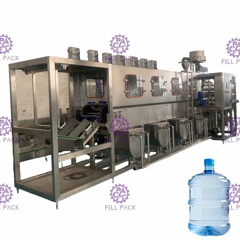 পিএলসি 300BPH 18.9L খাঁটি জল বোতল মেশিন জারা প্রতিরোধী
