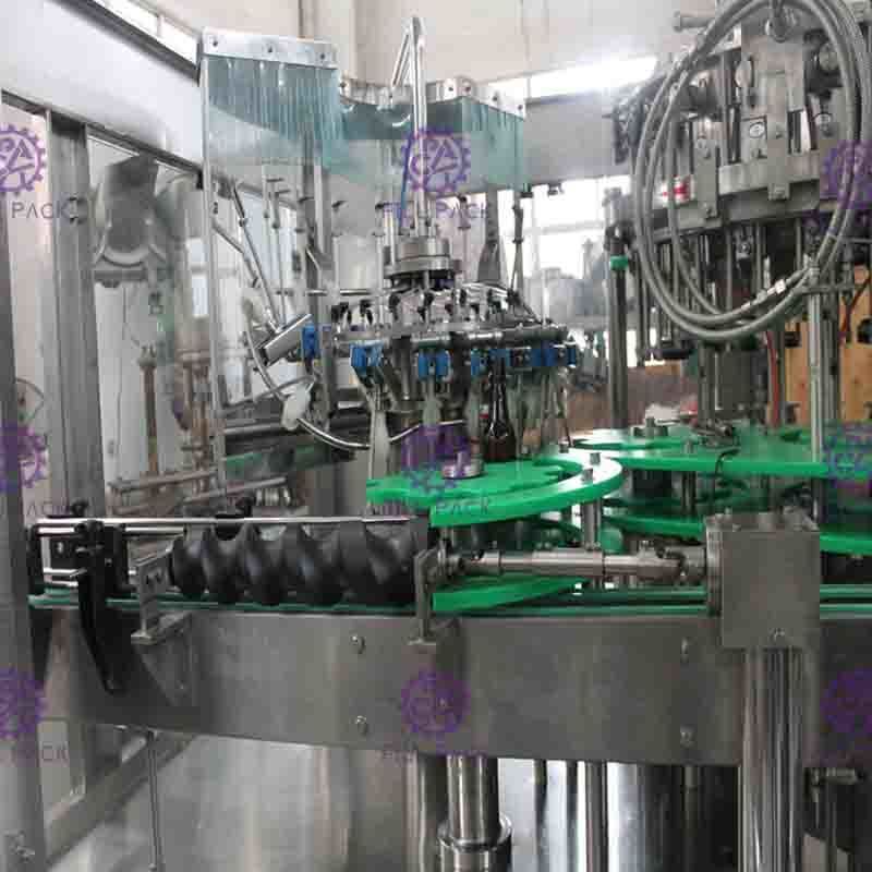 3 মধ্যে 1 কাচের বোতল বোনা ওয়াশিং মেশিন ভর্তি সীল, বোতল বিয়ার ভরাট লাইন