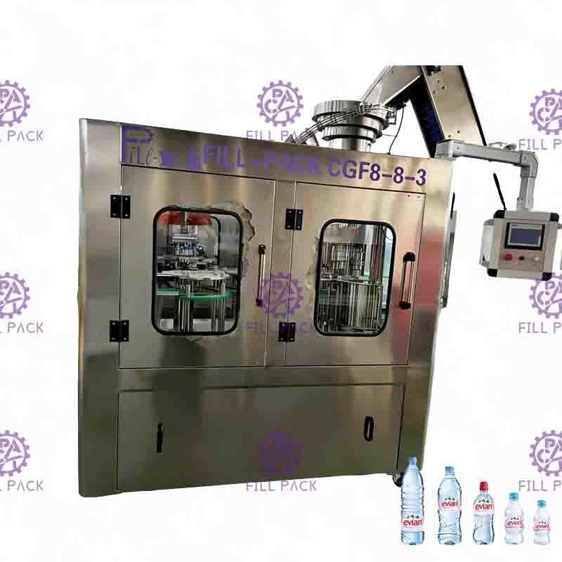 স্বয়ংক্রিয় PET ছোট বোতল জল ভর্তি সরঞ্জাম 3 ইন 1 / Monoblock Aspetic 2000ml