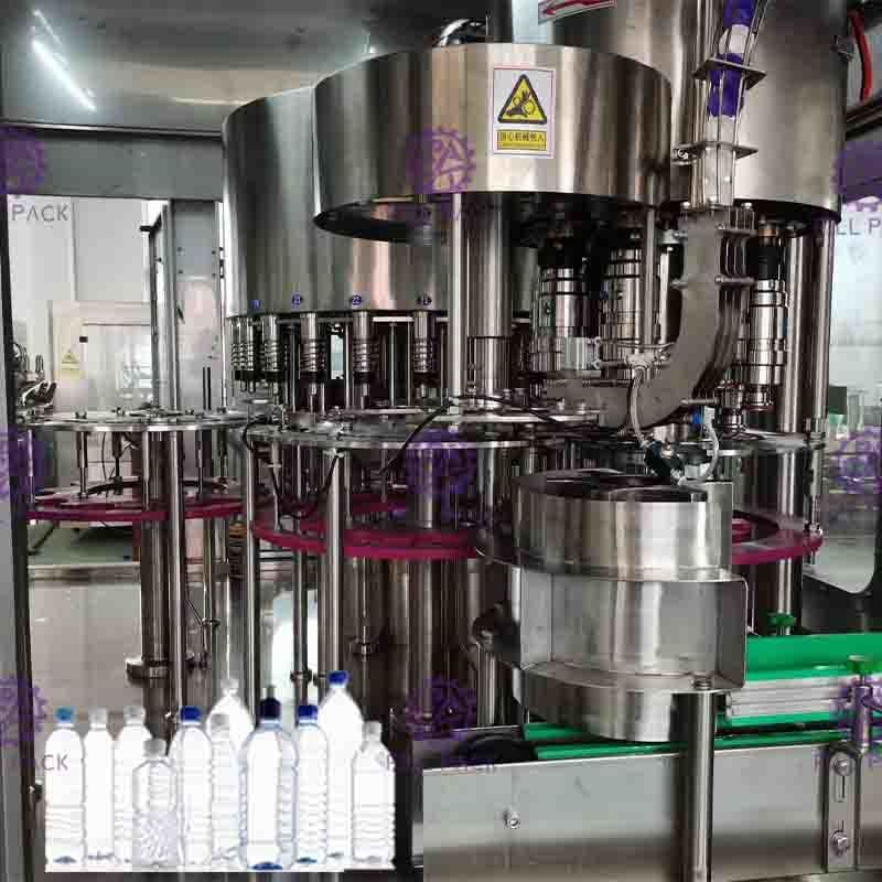 Monoblock পানীয় জল ভর্তি মেশিন, ওয়াশিং ভর্তি এবং 1 মধ্যে 3 sealing